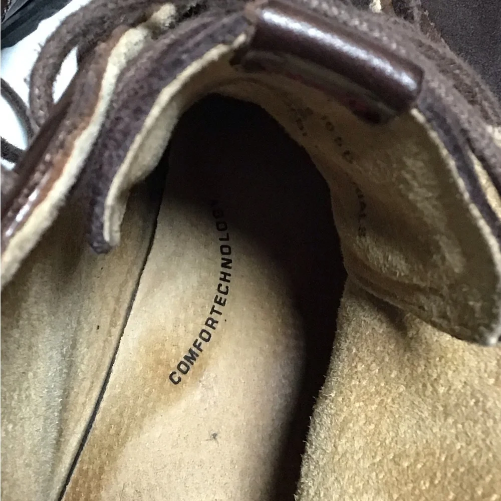 FLORSHEIM Wingtip Leather Suede Brown Ankle Boots M 10.5D
